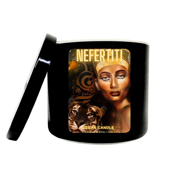 NEFERTITI -EGYPTIAN MUSK- 3 WICK CANDLE - Picture 4 of 6